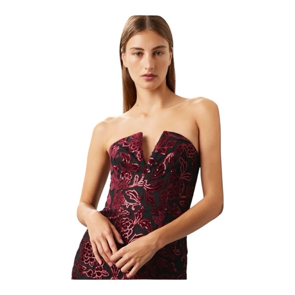 Dress The Population Fernanda Gown Strapless Maxi Sequin Embellished Size XL - Picture 5 of 12